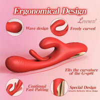 3 Point Rabbit Vibrator with Tongue Flicker