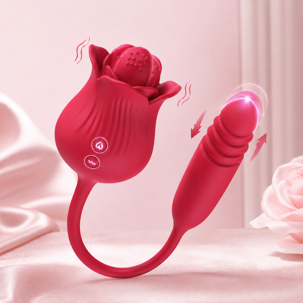 Rose Vibrator & Bullet Massager Combo | Waterproof & Rechargeable