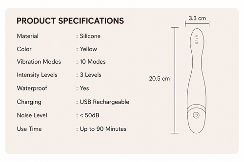 Curved Silicone Rechargeable Personal Massager – Multi-Speed Vibration Modes