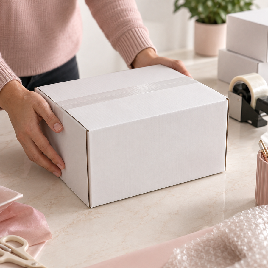 Plain discreet parcel